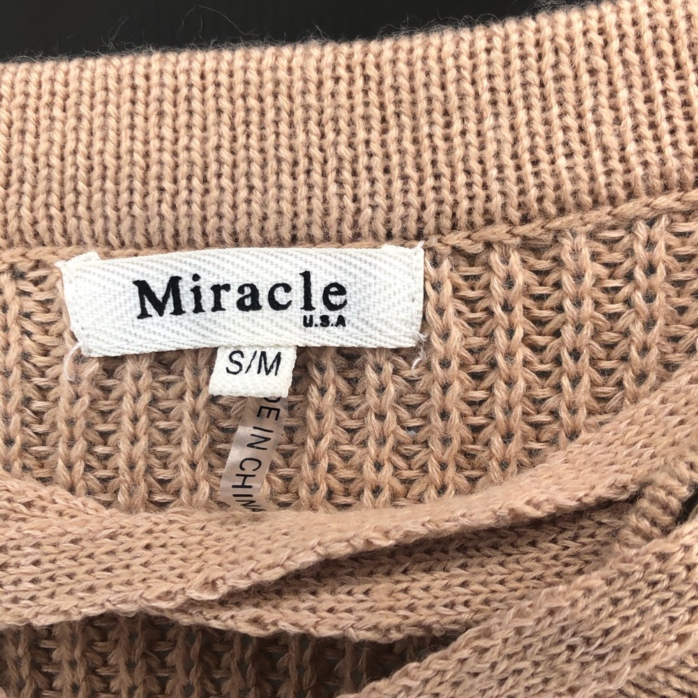 Miracle Lace Up V Neck Sweater S/M - Picture 5 of 6